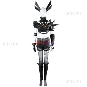 New Game Rivals Woman Magik Cosplay Costume Black Leather Illyana Costumes Top Shorts Accessories Halloween Comic Con Outfit