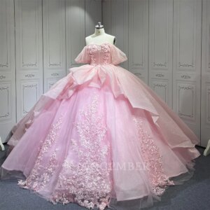 Sparkly Pink Princess Quinceanera Dresses 2025 Off Shoulder Gillter Customsized Bow Corset Lace-up vestido de 15 quinceañera