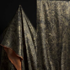 High Quality Pattern Heavy Real Silk Gambiered Guangdong Satin Printed Fabric High-End Chinese Clothing Cloth