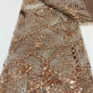 Latest Embroidery African Lace Fabric 5 Yards High Quality Nigerian Women Wedding French Tulle Lace Material 2024