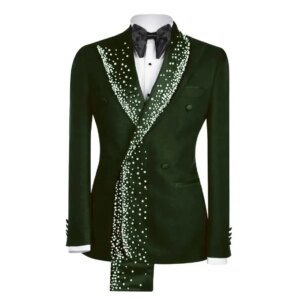 Mens Suit One Piece Slim Fit Gentlemen Suit Jacket Tailor-Made Suits Diamonds Customized Wedding Formal Occasions Groom Tuxedo
