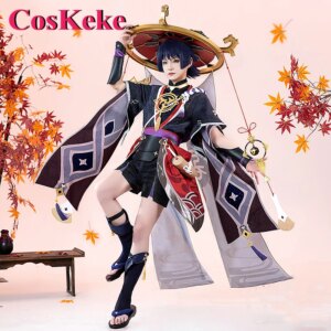 CosKeKe Scaramouche Cosplay Costume Hot Game Genshin Impact Fashion Battle Unifroms Men Halloween Party Role Play Clothing