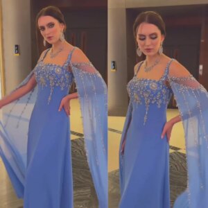 Customized Exquisite Off-the-shoulder Sheath Evening es Rhinestone Chiffon Customized