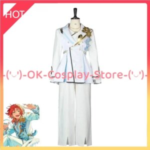 [Custom Made] Tsukinaga Leo Cosplay Costume Game Ensemble Stars Cosplay Suit Halloween Carnival Uniforms White Party Clothing