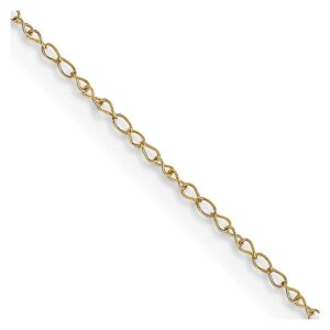 14K 18 inch Carded.42mm Curb with Spring Ring Clasp Chain