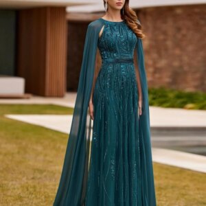 2025 Modest Cap Sleeve Mother Of The Bride Dress For Wedding Sequined Beads Prom Dress Elegant Long Evening Gown Customized