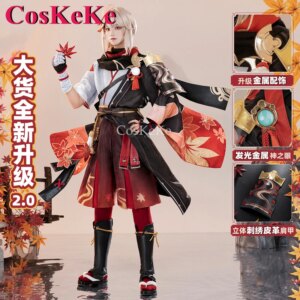 CosKeKe Kaedehara Kazuha Cosplay Costume Game Genshin Impact Fashion Handsome Battle Uniforms Activity Party Role Play Clothing