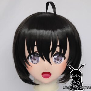 (RB04022)Customize Lockable Full Head Resin Cartoon Cosplay Japanese Character Anime Role Play Kigurumi Mask With Back Shell