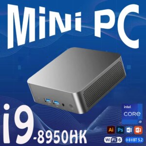 Mini Gaming pc Intel Core i9 8950HK mini computer pc Windows 11 16GB RAM DDR4 1/2T SSD Desktop pc WiFi6 USB3.0 desktop computers