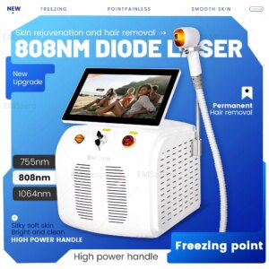 808nm Ice Titanium Permanent lipo Portable Professional Diode La-ser Depilation 3 Waves 1064 755 808 Hair Remover Machine