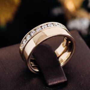 Provence 14K/18K yellow gold 3mm half eternity band lab diamond wedding band for women classic promise engagement rings custom