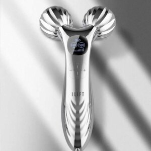 Hand Held Home Use Microcurrent Ems Beauty Tool Roller 3D Facial Roller Massager Face Lifting Skin Care Gadgets