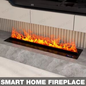 3D Digital Fog Fireplace, Realistic LED Flame, 12 Color Options Flames Fireplace Overheat Protection, Low Power Consumption