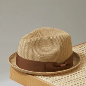 Summer hat men’s and women’s rolled-edge small top jazz short along the holiday outing