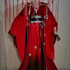 Tian Guan Ci Fu Heavenly Official Blessing Desperate Ghost King Hua Cheng Cosplay Red Long Cosplay Costmes Gui Wang Cos Set