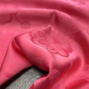 New product 40momme pink heavy rayon jacquard fabric Chinese-style cover armor