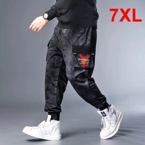 Big Size 7XL Hip Hop Streetwear Cargo Pant Men Oversize Pants Sweatpants Male Jogger Casual Fashion Trousers Plus Szie HX526