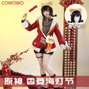 Genshin Impact Xiangling Lantern Festival Cosplay Costume Cos Game Anime Party Uniform Hallowen Play Role Clothes Clothing