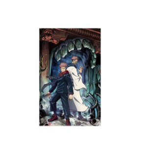 Wholesales Jujutsu Kaisen Collection Card Art Colored Paper Fluorescence Crystal Double Flash Trading Playing Games Cards