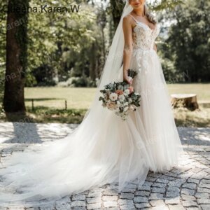 Elegant A line Wedding Dress sweetheart lace applique lace bride dress robe de mariee A line Wedding Bridal Gown