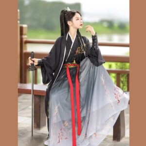 New Original Song Dynasty Hanfu Long BeiZi Robe Unisex Guofeng Style Chinese Traditional Costume Outfit In Stock