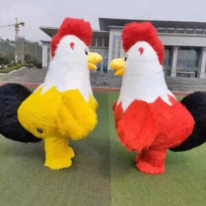 Inflatable Rooster Mascot Costume Halloween Carnival Christmas Party Fun Animal Chicken Mascot Costume