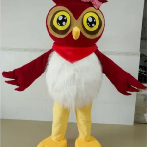 New Adult Hot Sale Foam Lovely Red Owl Doll Fancy Cartoon Mascot Costume Plush Christmas Fancy Dress Halloween Mascot Costume