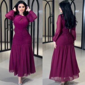 Customized Saudi Arabia Satin Draped Homecoming A-line O-Neck Bespoke Occasion Gown Midi es