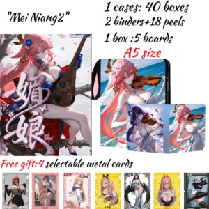 2025 Newest Mei Niang 2 A5 Board Waifu Acrylic Card Anime Rare Hobby Collection ACG Girls Booster Box Hobbies Gifts