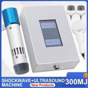 300MJ Shockwave Therapy Machine 2IN 1Relaxation Shock Wave Equipment ED Treatment Neck Pain Relief Ultrasound Massage Machine