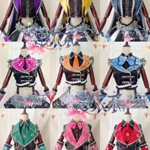COS-HoHo Anime Lovelive! Function Rock Ruby Mari Kanna Aqours Uniform Cosplay Costume Halloween Party Role Play Outfit Any Size