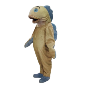 Adult Carnival Mascot Blue Fin Fish Mascot Costume Cartoon Character Cosply Outfit Suit Fancy Dress Performance Clothes SW832