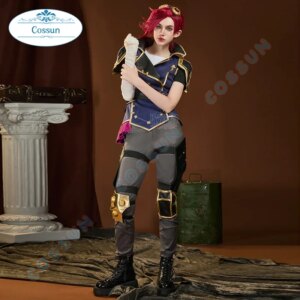 Vi heroine LOL Cosplay Arcane Season 2 costume Party Christmas Fashion Set and Accessories Props Men’s and Women’s Vi Uniform