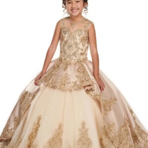 Champagne Mini Quinceanera Dresses Appliques Beaded Flower Girl Dresses For Weddings Mexican Pageant Dresses Baby Customized
