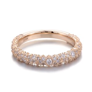 Provence 10K/14K/18K Moissanite Half Eternity Rings for Women Round Cut Custom Jewelry Women’s Promise Rings Wedding Band