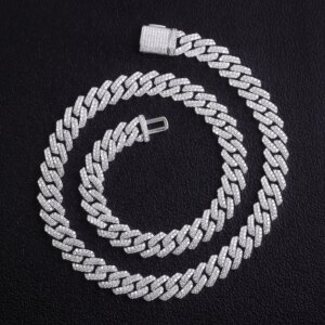 Provence 10K/14K/18K Rose Gold Moissanite Cuban Chain for Men 6/6.5/7/7.5/8 Inch Miami Hip Hop Bracelet for Women Luxury Jewelry