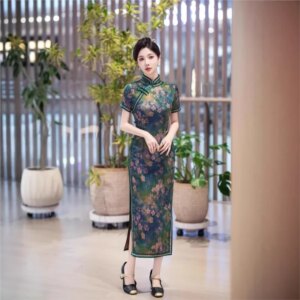 New cheongsam Chinese style elegant temperament long performance