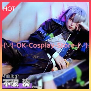 [Custom Made] Fuwa Minato Cosplay Costume Vtuber Cosplay Suit Coat Shirt Pants Party Clothing Halloween Uniforms