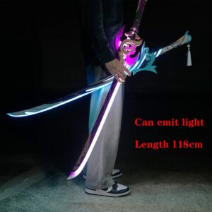 Game Genshin Impact Baal Raiden Shogun Mistsplitter Reforged Sword luminescence Weapon Cosplay Halloween Clothing Props