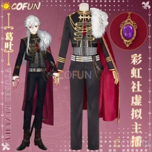 COFUN Vtuber Kuzuha Aristocratic Attire Cosplay Costume Halloween Outfits Women Men New Suit Uniform Cloak Pants Top