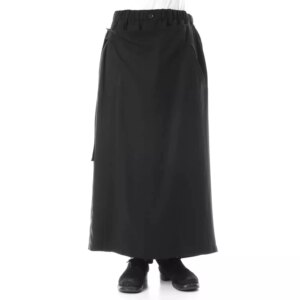 YOJI OOAK original design wide leg pants spring skirt fake two men’s pants black elastic waist tensilk culottes men