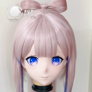 (AL425)Customize Character Crossdressing Female/Girl Resin Full/Half Head With Lock Anime Cosplay Japanese Animego Kigurumi Mask
