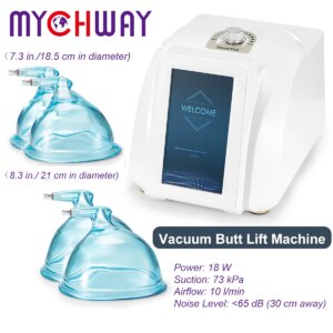 mychway Butt Lifting Machine Strong Suction 73kPa Large Vacuum Cups for Professional Use Vacuum Therapy Machine Buttocks Lifter