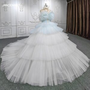 Jancember Flash Sale Romantic Quinceanera Dresses 2024 Ball Gown Strapless Tiered Lace Up Vestidos De 15 Quinceañera DY9933