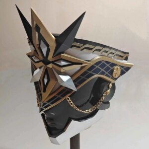Game Genshin Impact II Capitano Cosplay Mask Advanced The Captain Capitano Masks Cosplay Adult Helmet Mask Ornaments Halloween