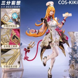 COS-KiKi Genshin Impact Escoffier Game Suit Elegant Lovely Dress Uniform Cosplay Costume Halloween Party Role Play Outfit Women