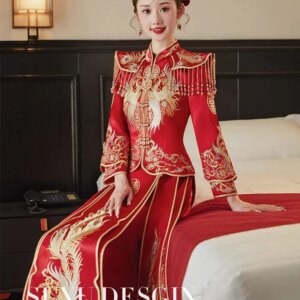 Yourqipao Xiuhe Clothing 2023 Chinese Wedding Dress Dragon Phoenix Bridal Gown Cheongsams Robe De Soiree Mariage Long Vestidos