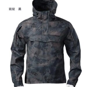 GORKA Camouflage Black Night Atacs Men Uniform Hoodie Suit