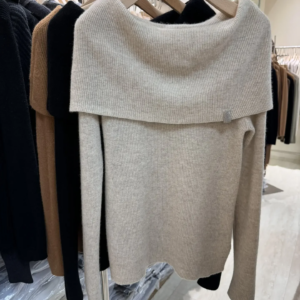 Beaded Women’s Thin Cashmere Sweater Autumn Winter Elegant Ladies Bottoming Shirt Slash Neck Long Sleeve Casual Knitted Pullover