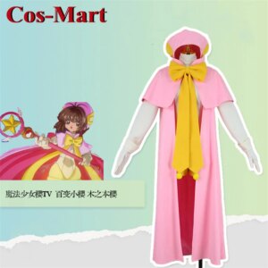 Cos-Mart Anime Cardcaptor TV Kinomoto Sakura Cosplay Costume Gorgeous Sweet Pink Formal Dress Activity Party Role Play Clothing